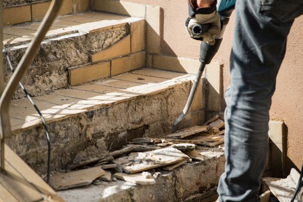 Concrete Stair Demolition in Saratoga Springs