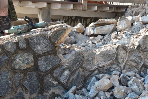 Retaining Wall Demolition in Saratoga Springs